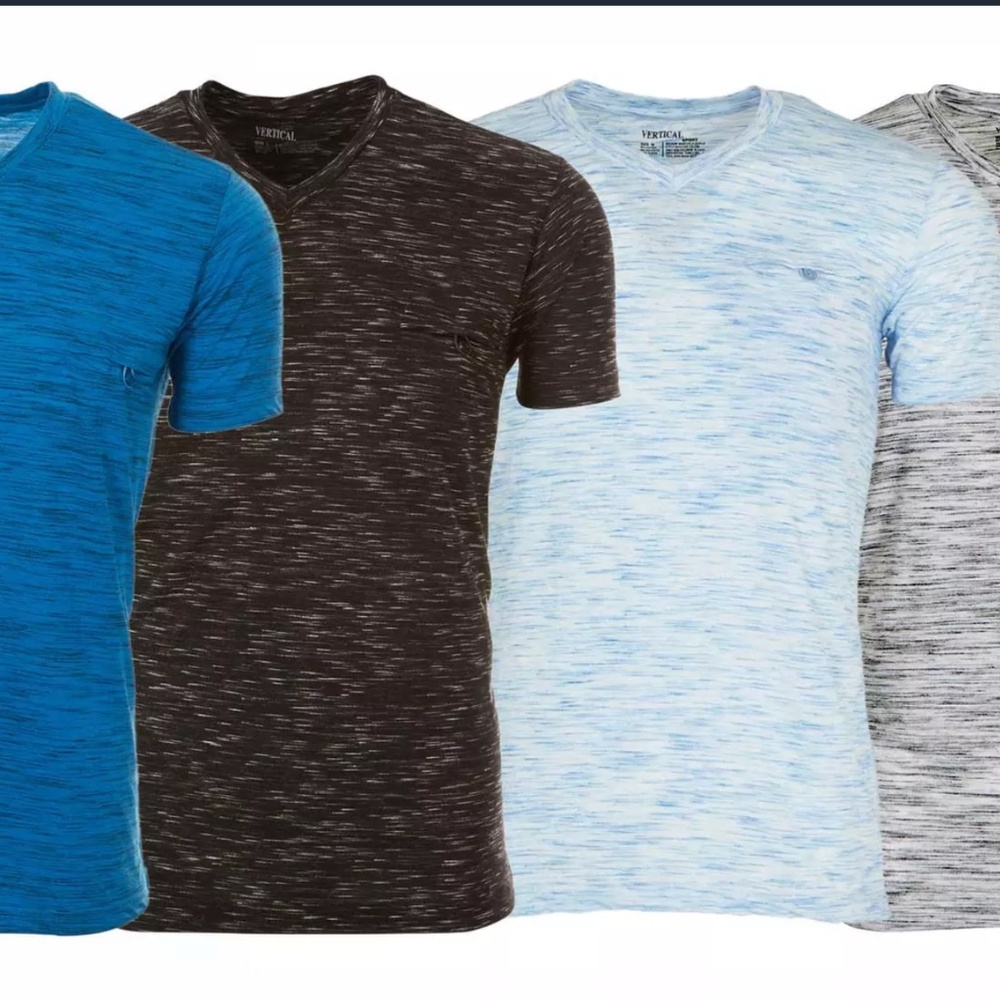 KEEP or RESELL! 4 NWT V-neck Pocket T-shirts 4 PACK! SLIM FIT $128 retail! - Picture 2 of 16